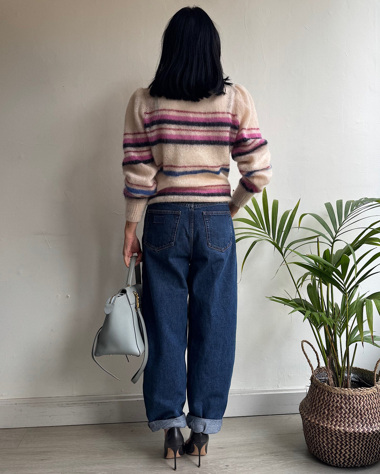 Debie Stripe Mohair Jumper ~ Size 8