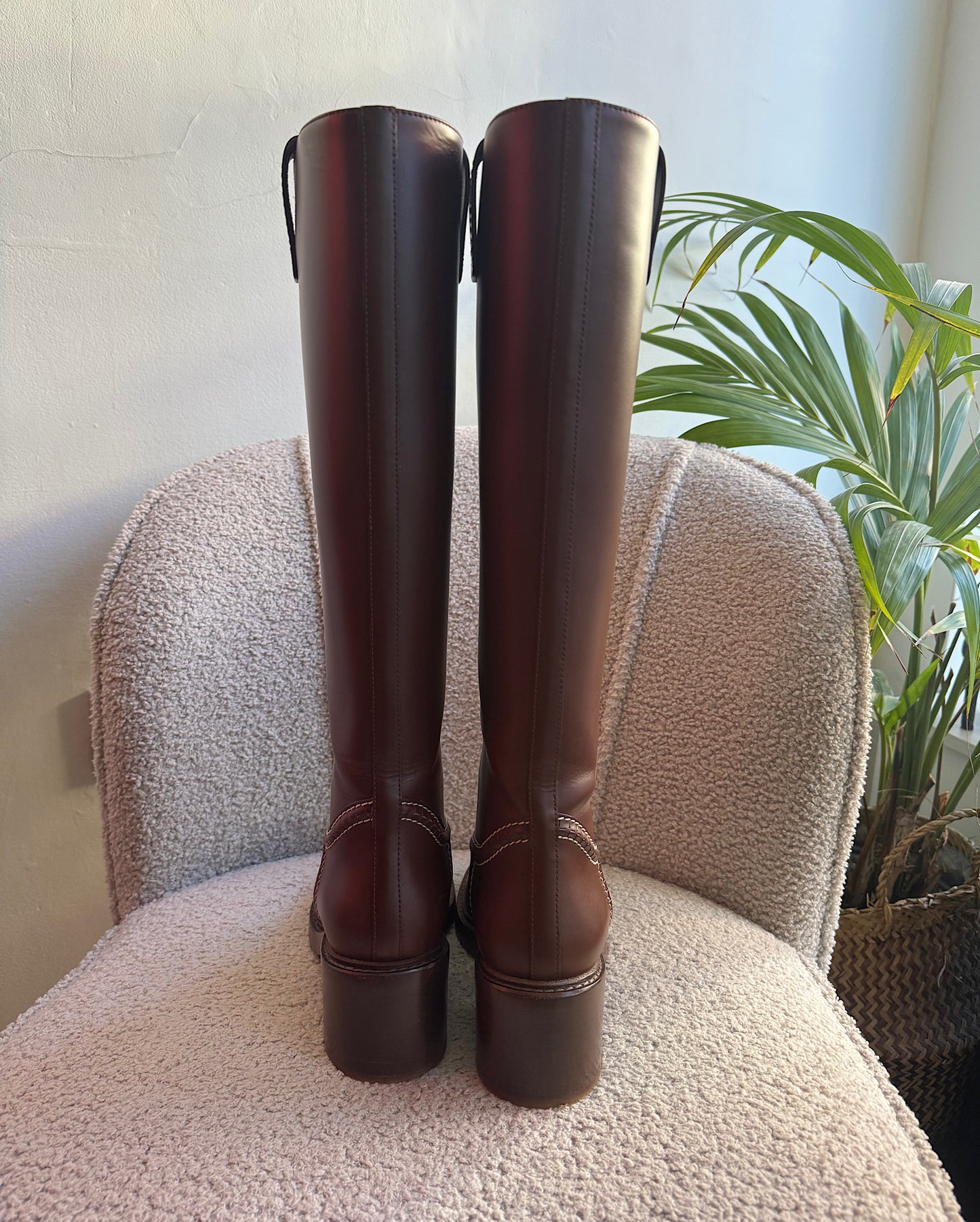Brown Leather “Mallo” Boots ~ Size 4