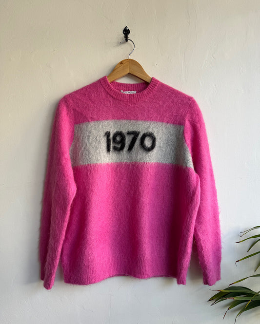 Pink 1970 Mohair Knit ~ Size S