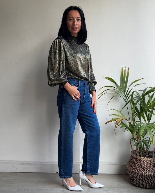 Metallic Lurex Blouse ~ Size XS