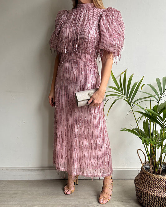 Pink Sequin Dress ~ Size 12