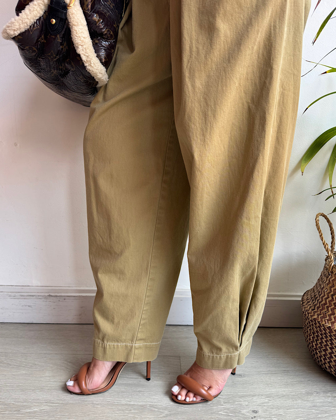 Ulla Johnson Camel Barrel Leg Trousers ~ Size 10
