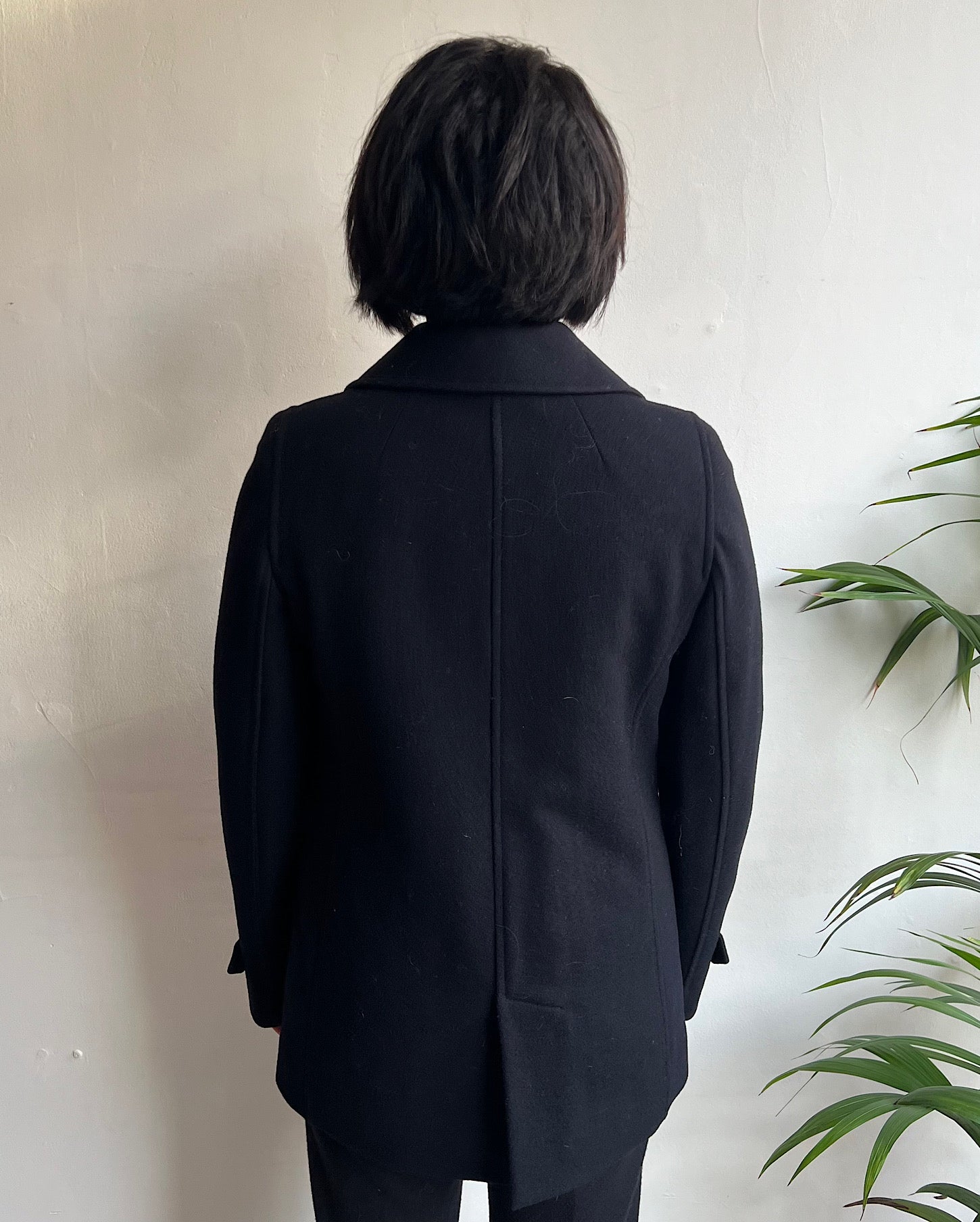 Black Gant Wool Coat ~ Size S rear