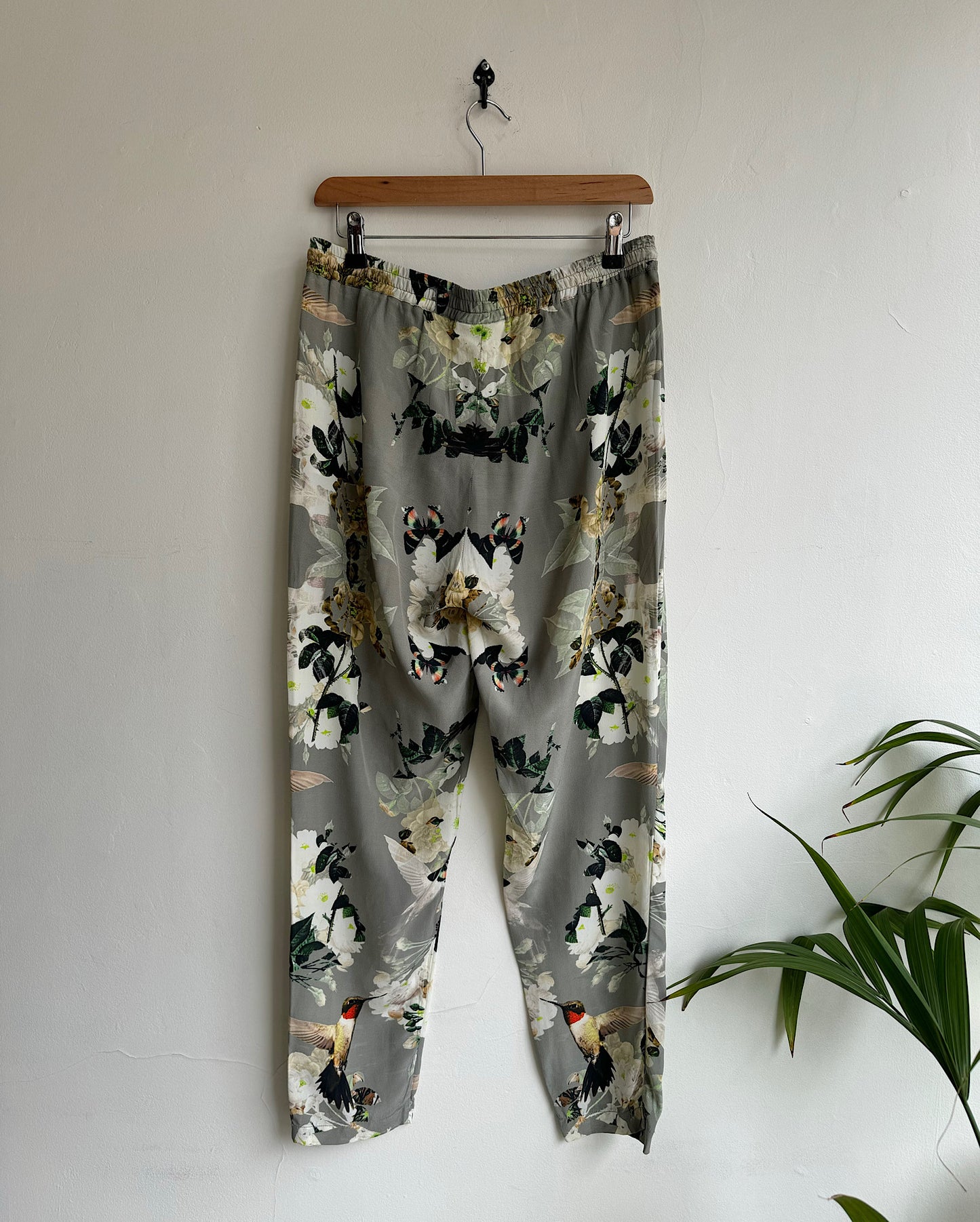 SALE Patterned Silk Trousers ~ Size M