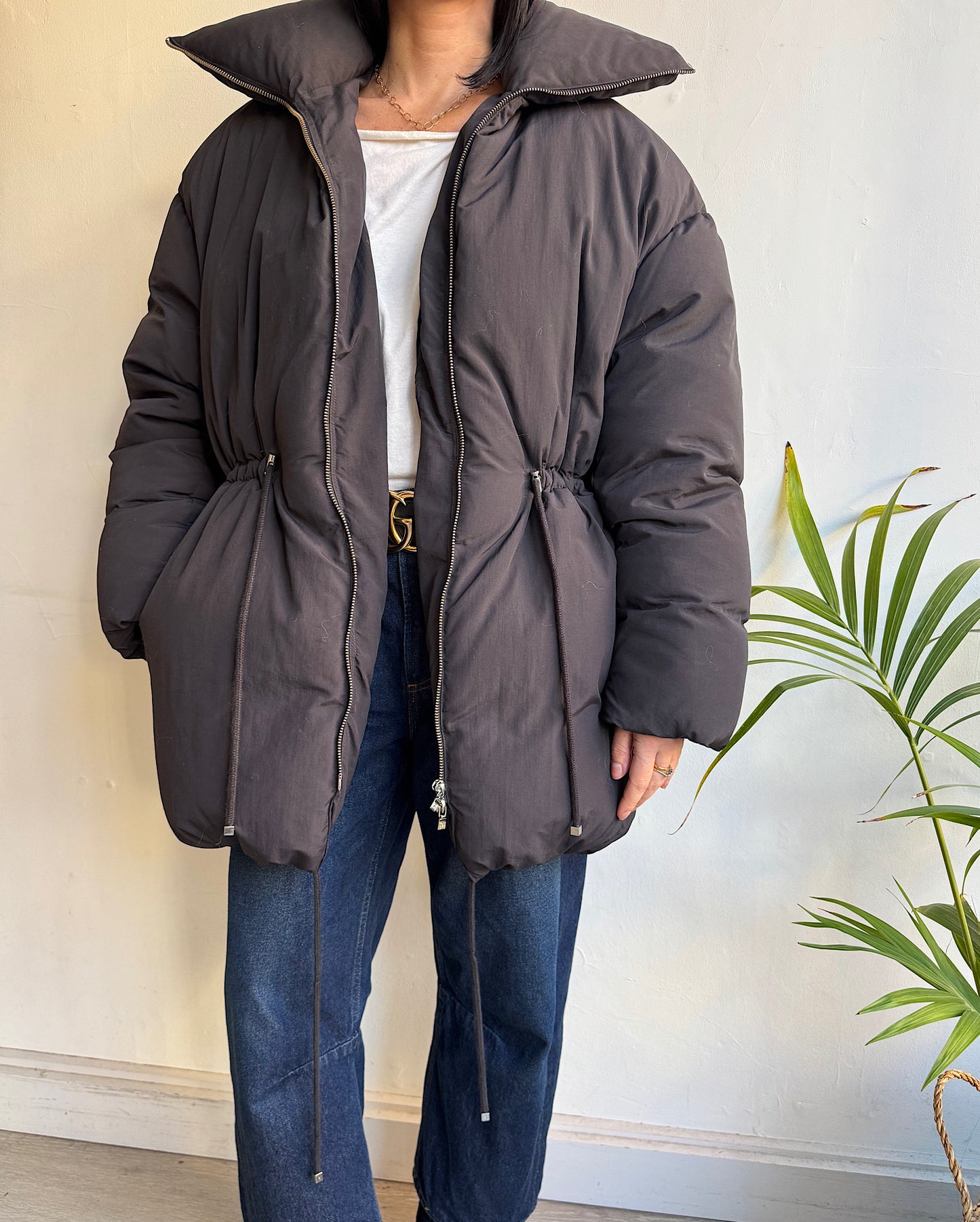Drawstring Down Jacket ~ Size 6/8