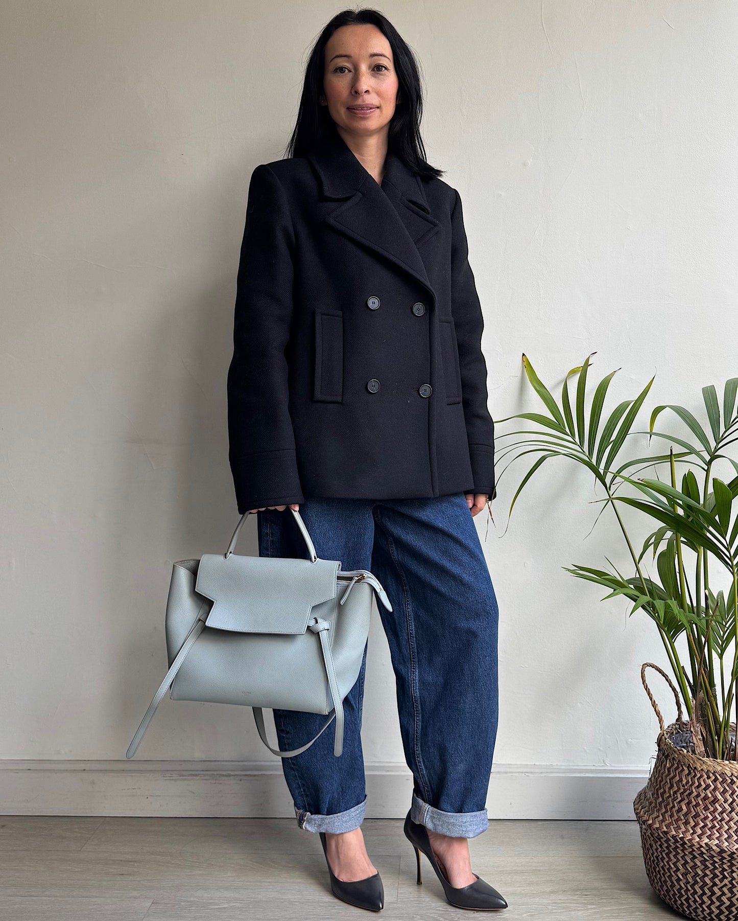 Black Pea Coat ~ Size 10