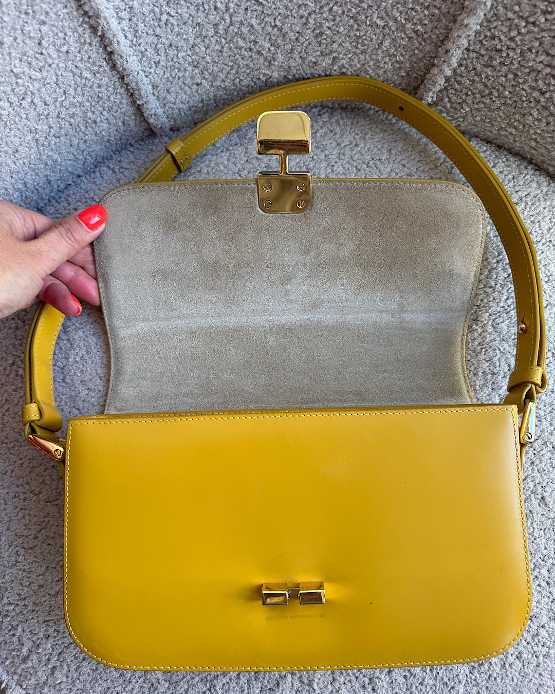 APC Mustard Leather Shoulder Bag