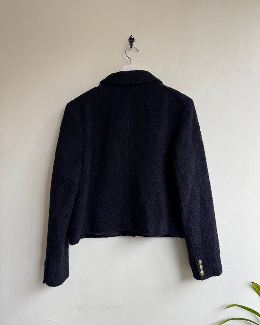 Navy Boucle Jacket ~ Size 16
