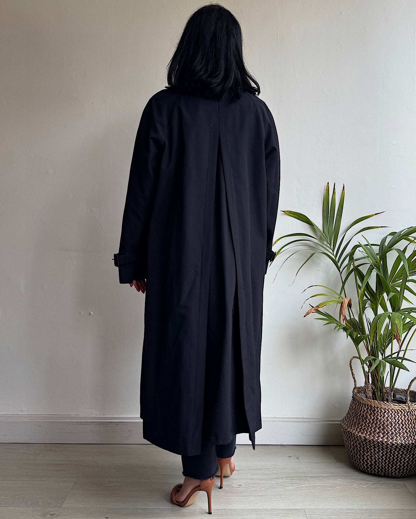 Navy Wool-Blend Mac ~ Size 10