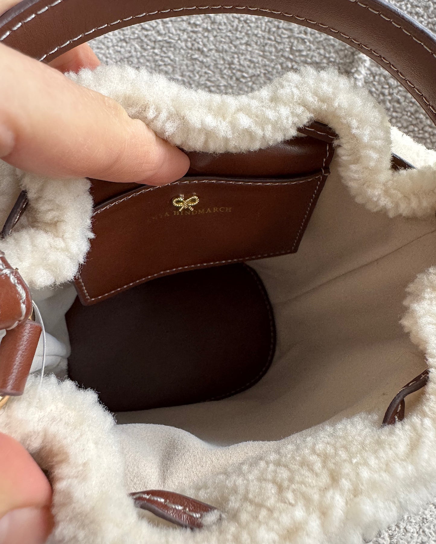 Shearling “Eyes” Bag ~ Size Mini