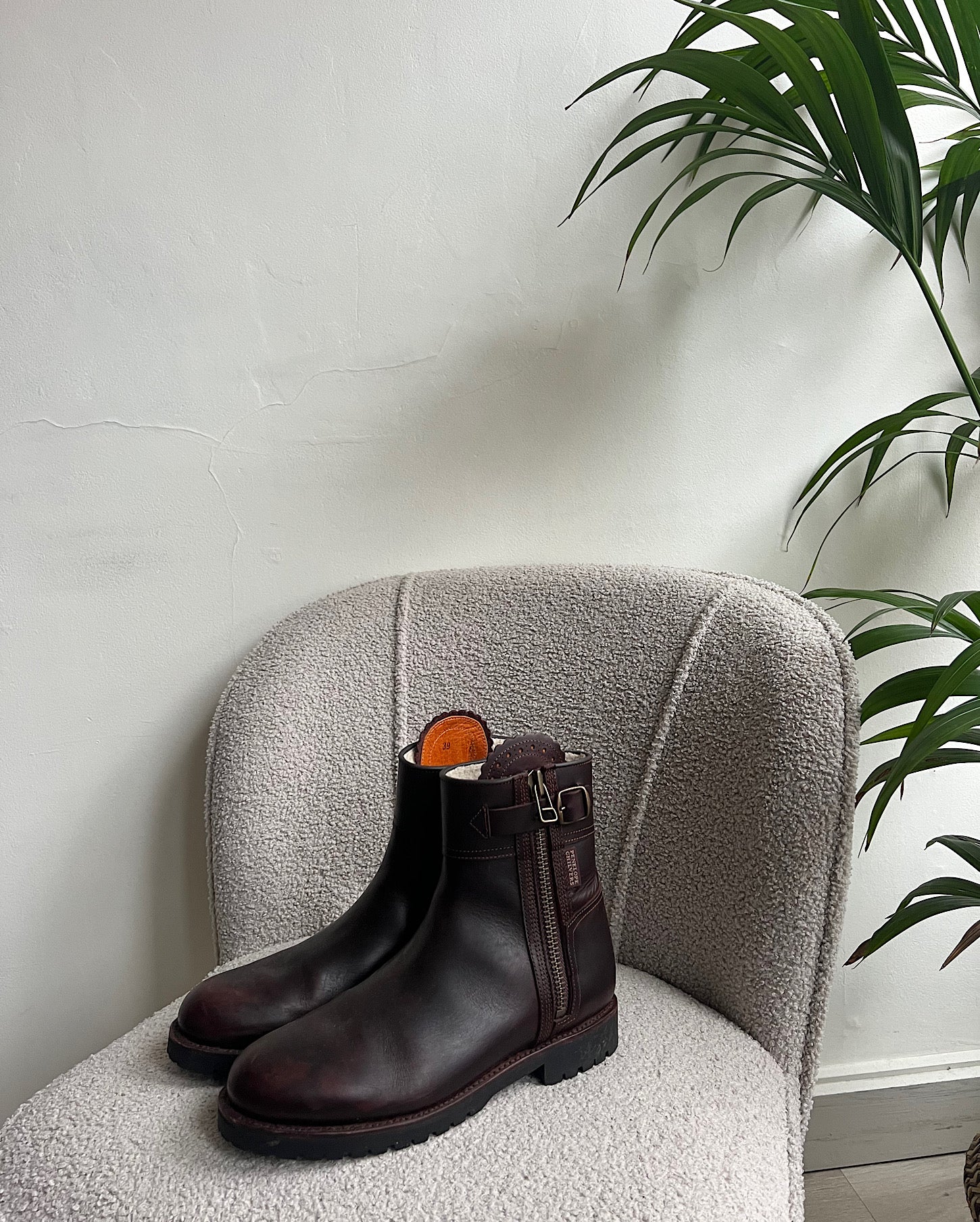 Brown Penelope Chilvers Leather Boots ~ Size 6 side view