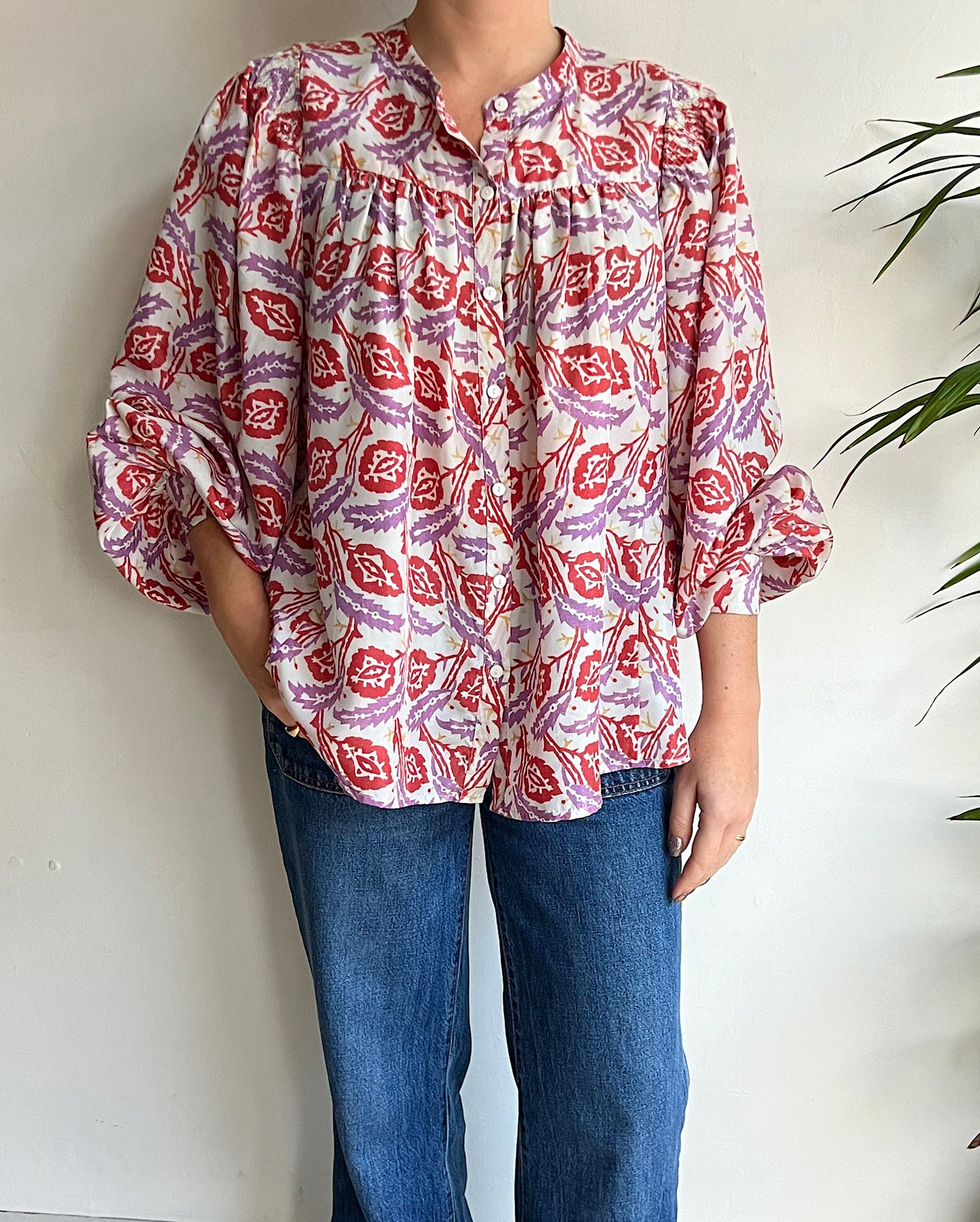 Silk Patterned Top ~ Size 12