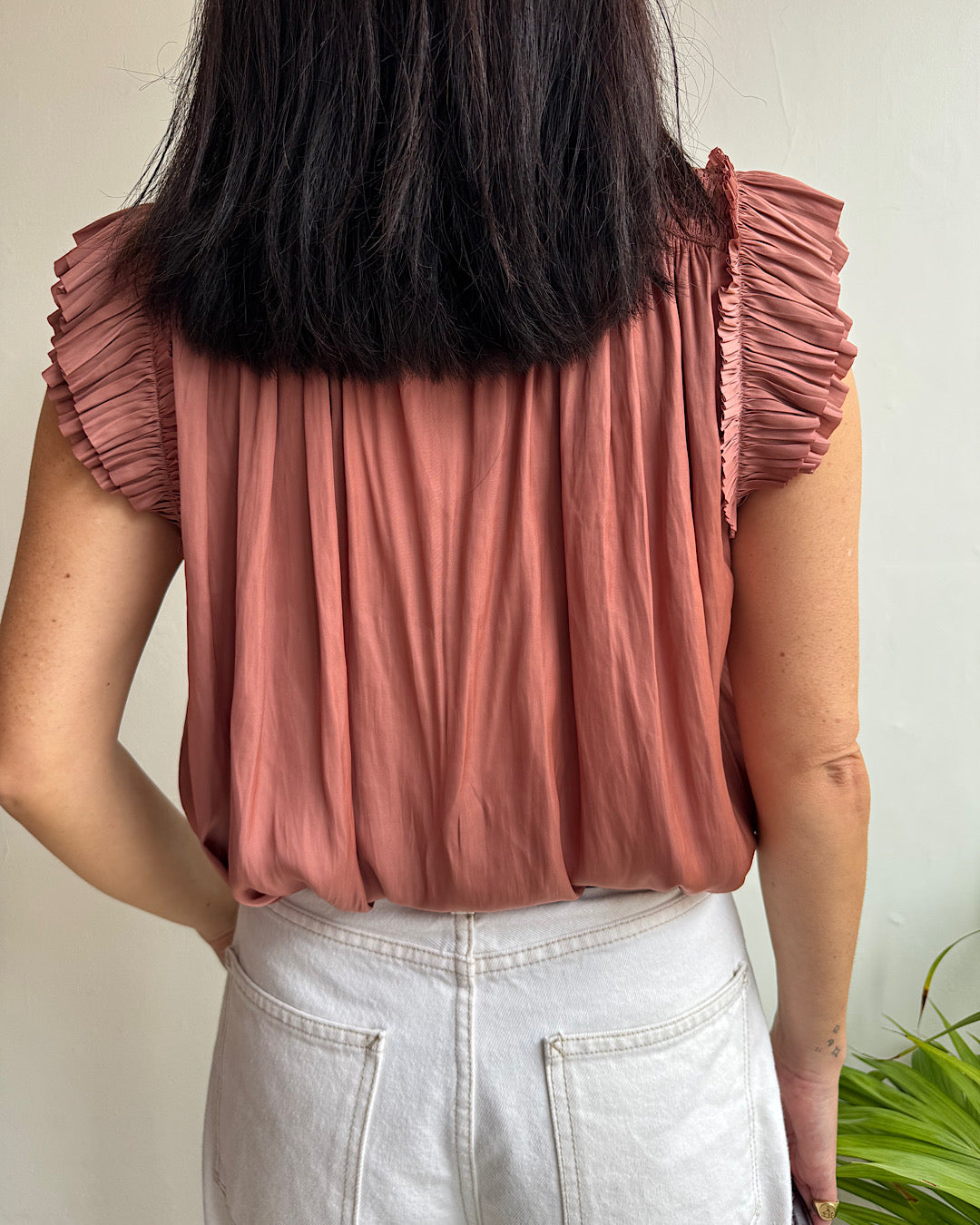 Ulla Johnson Pink Ruffle Top ~ Size 10