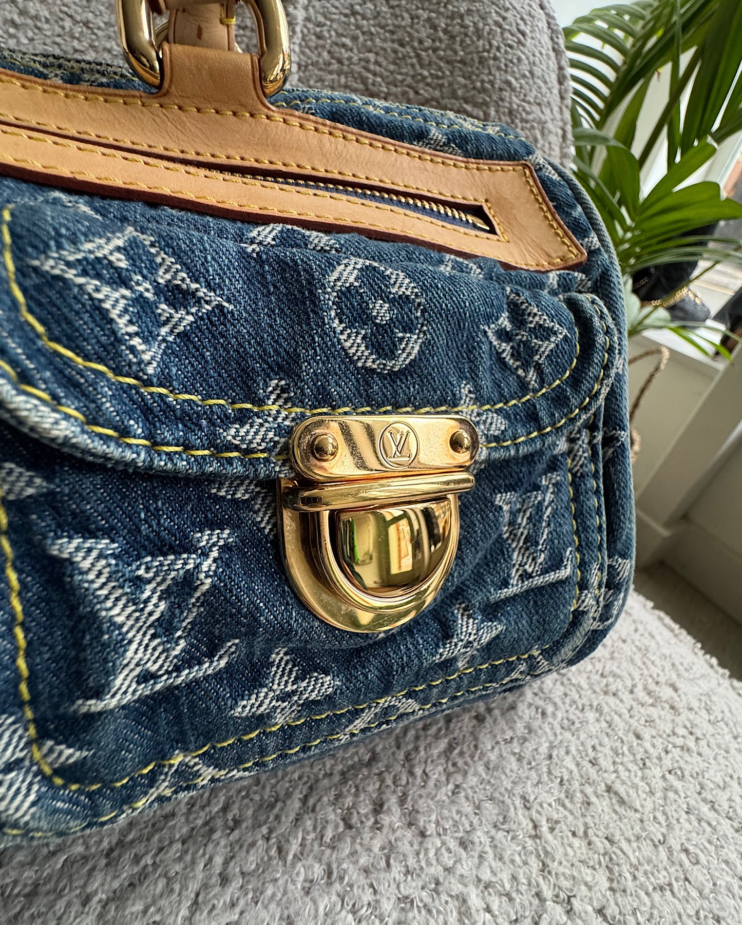 Vintage Denim Speedy Bag