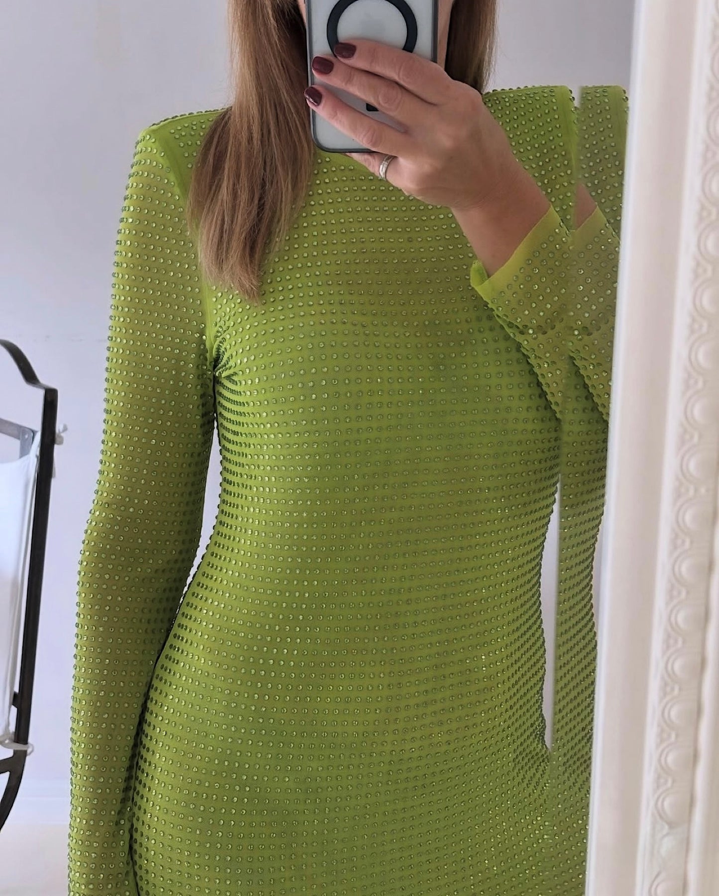 Green Embellished Dress ~ Size 12