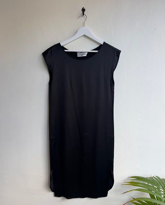 Black Silk Satin Dress ~ Size 8/10