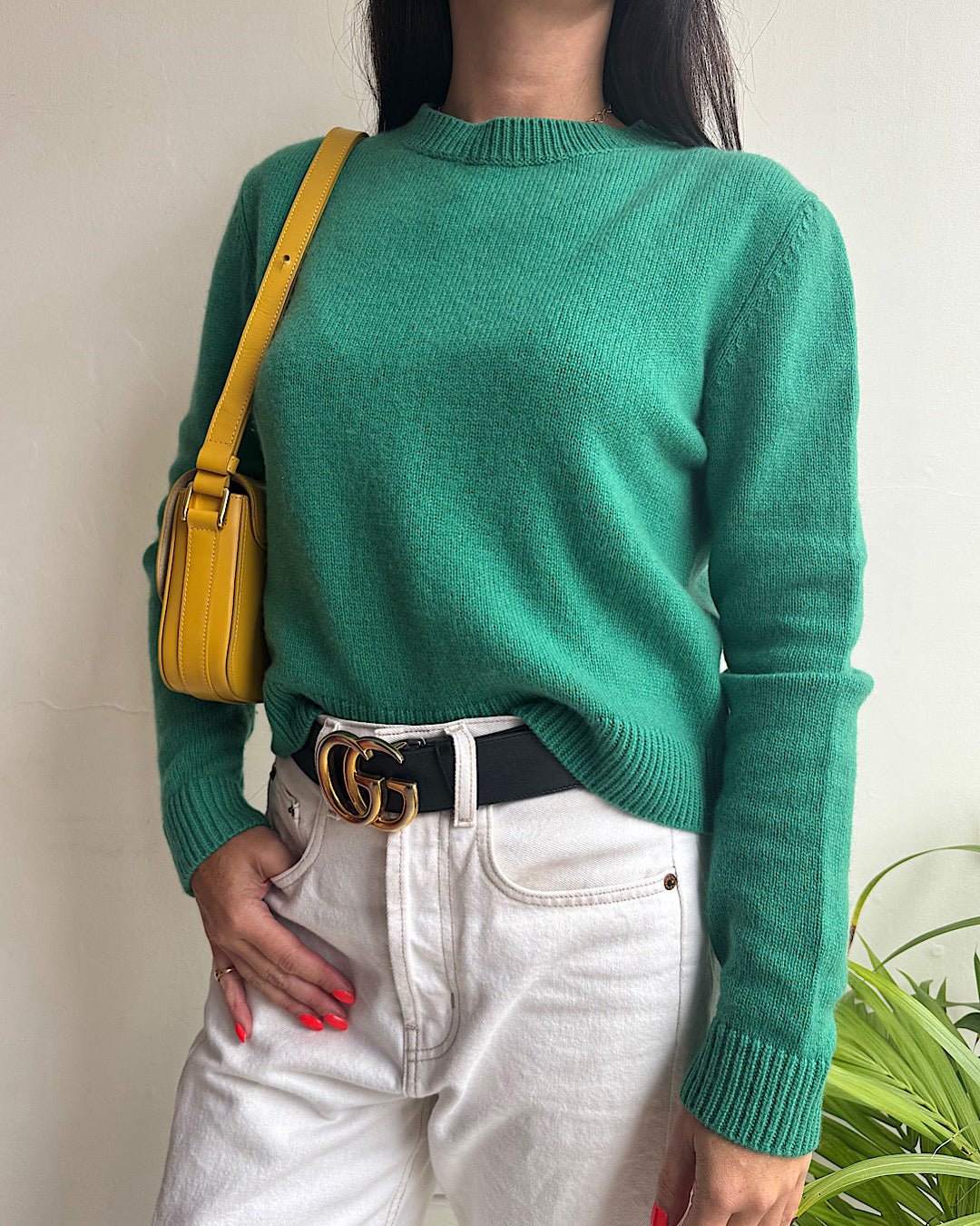 The Elder Statesman Green Cashmere Jumper ~ Size S