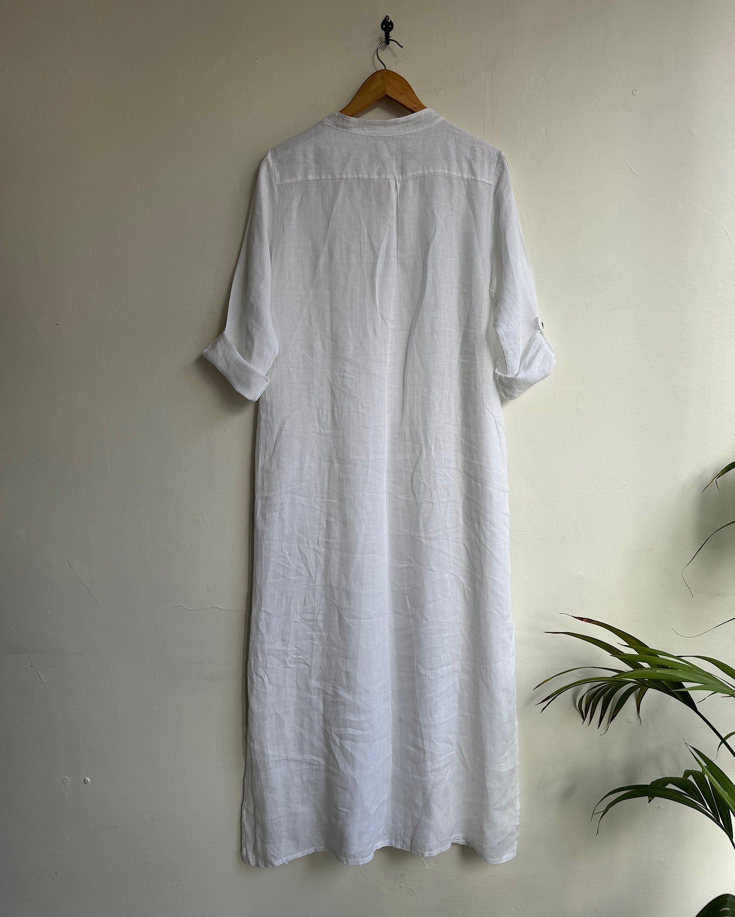 White Linen Kaftan ~ Size S