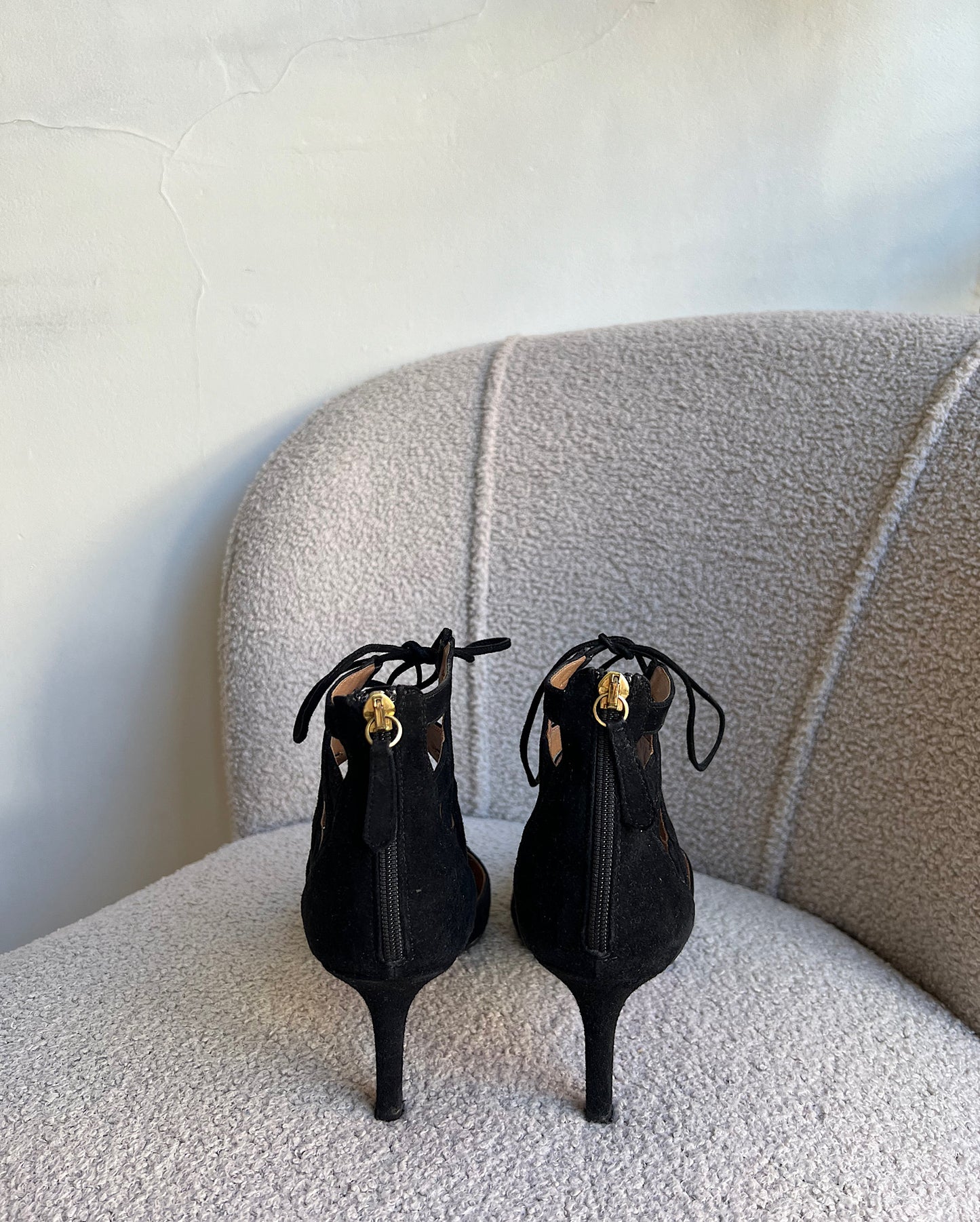 Black Suede Heels ~ Size 5.5
