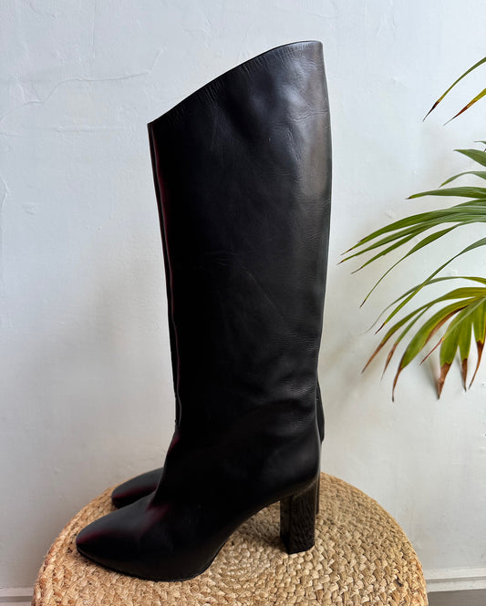Black Leather Boots ~ Size 7