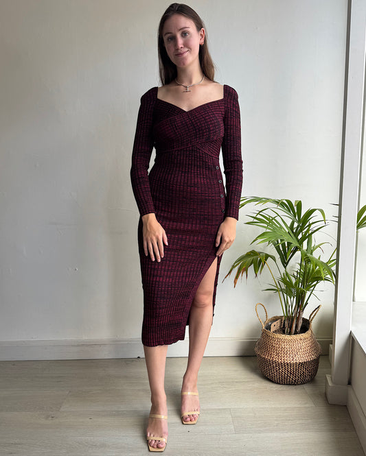 SALE Ribbed Midi Dress ~ Size M