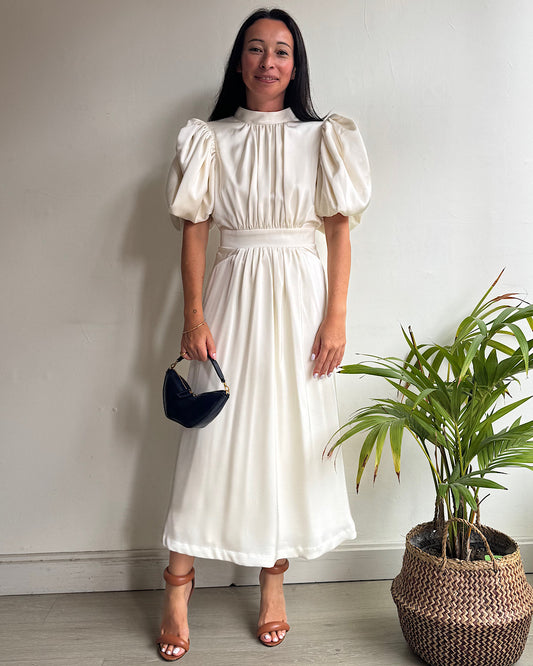 Rotate White Cut Out Back Dress ~ Size 10