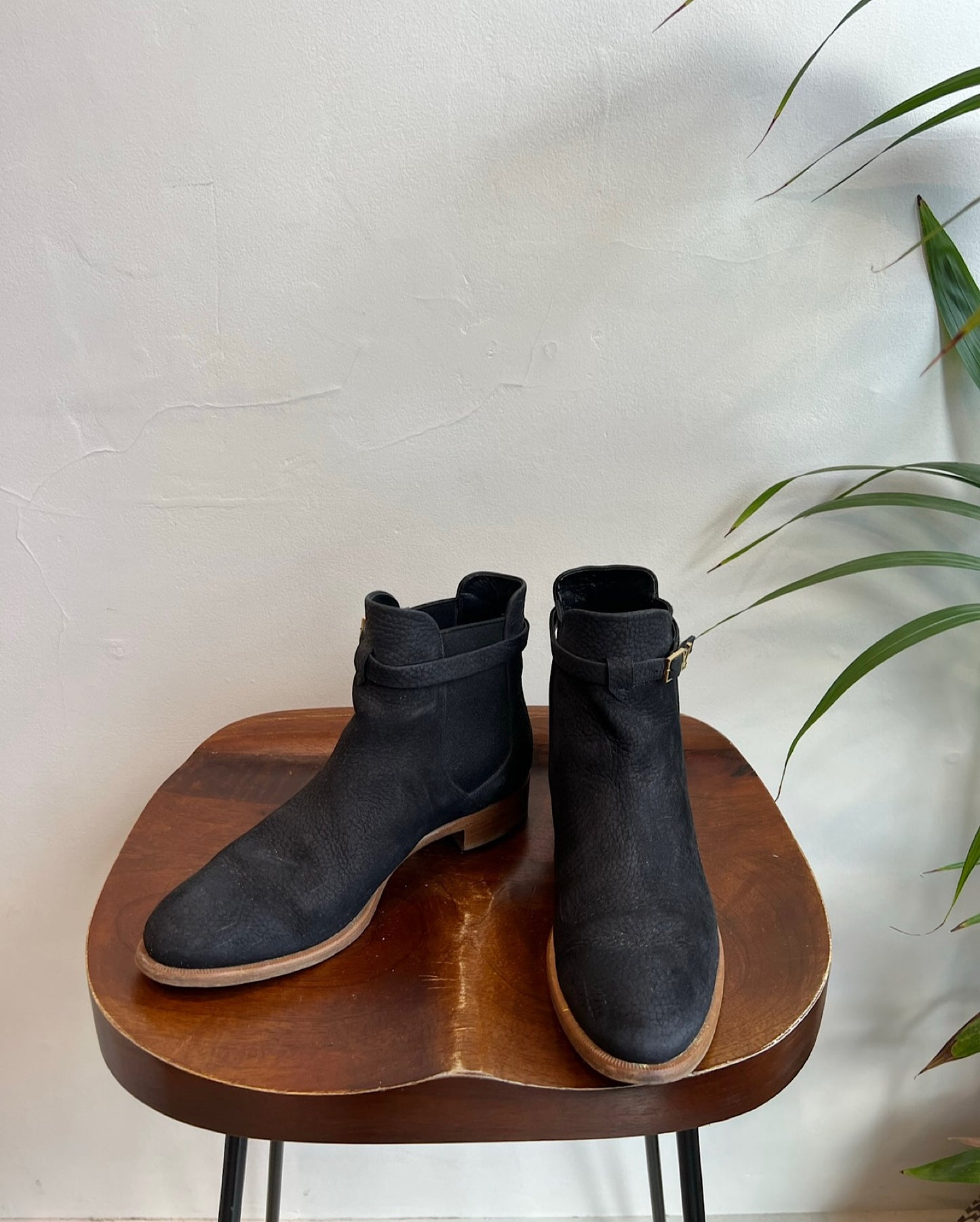 SALE - Black Nubuck Ankle Boots ~ Size 5