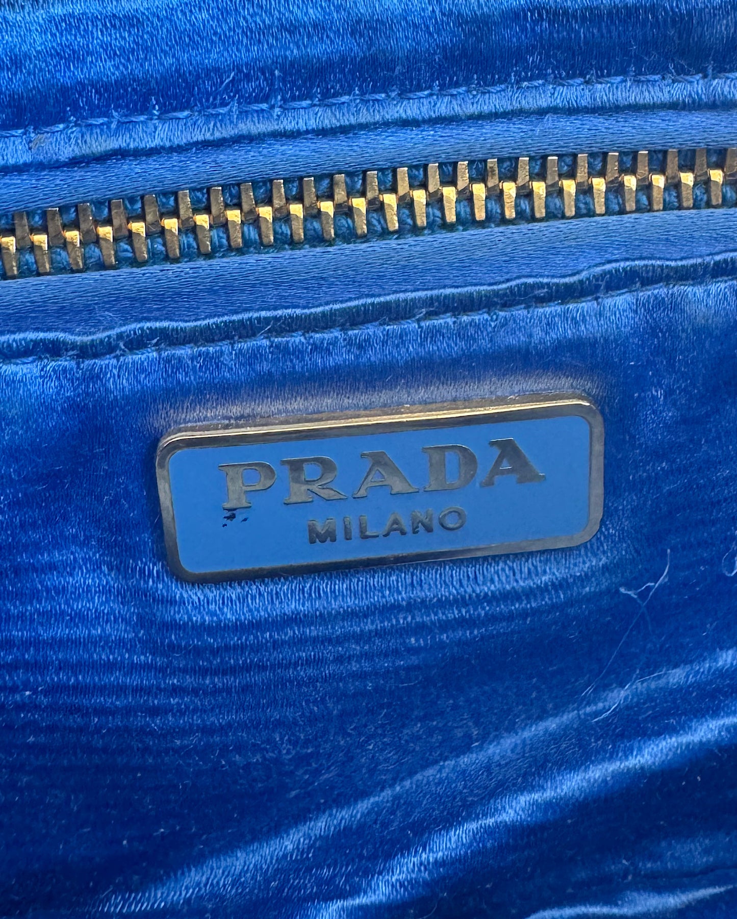 Prada Blue Sequin Clutch