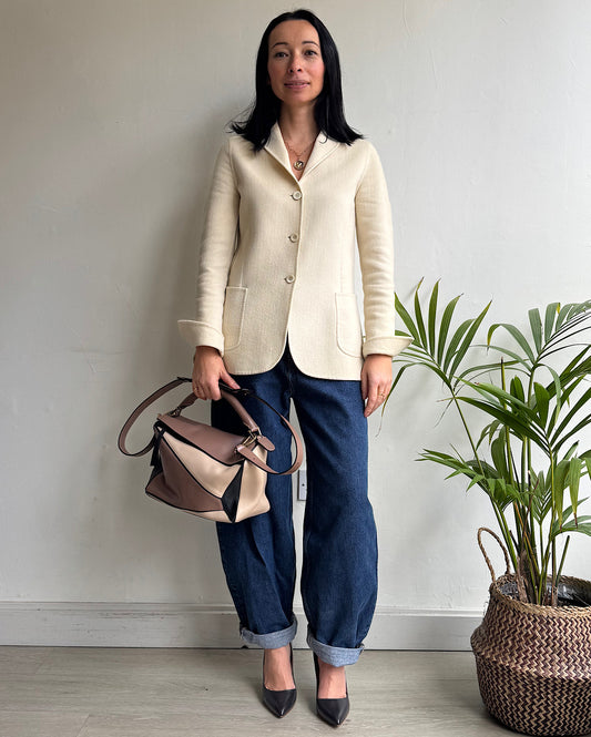 Cream Cashmere Jacket ~ Size 8