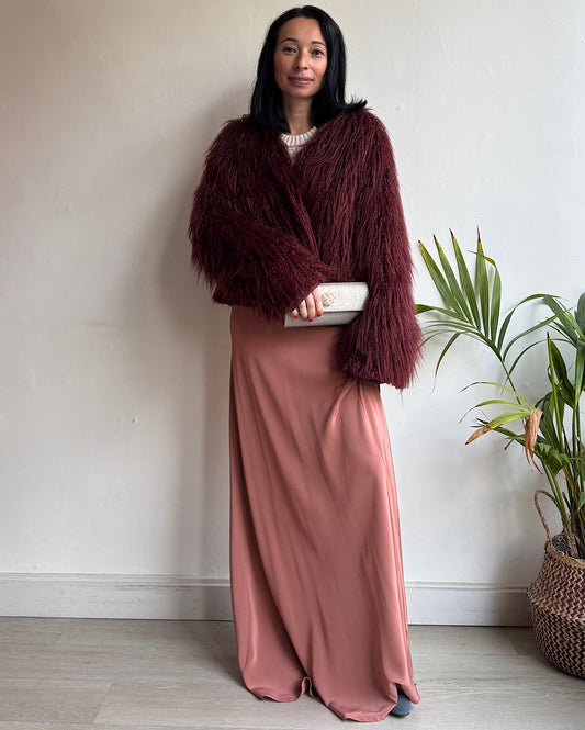 Pink Silk Skirt ~ Size XS