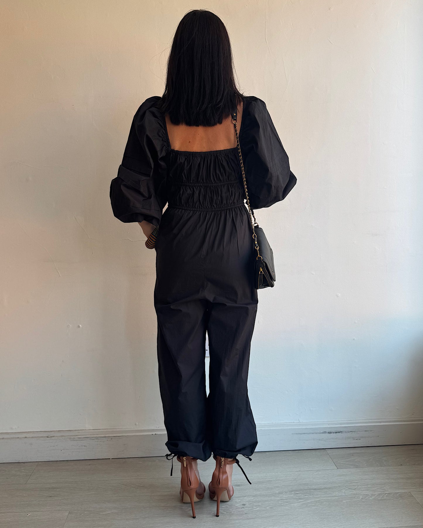 Ulla Johnson Black Cotton Jumpsuit ~ Size 8/10