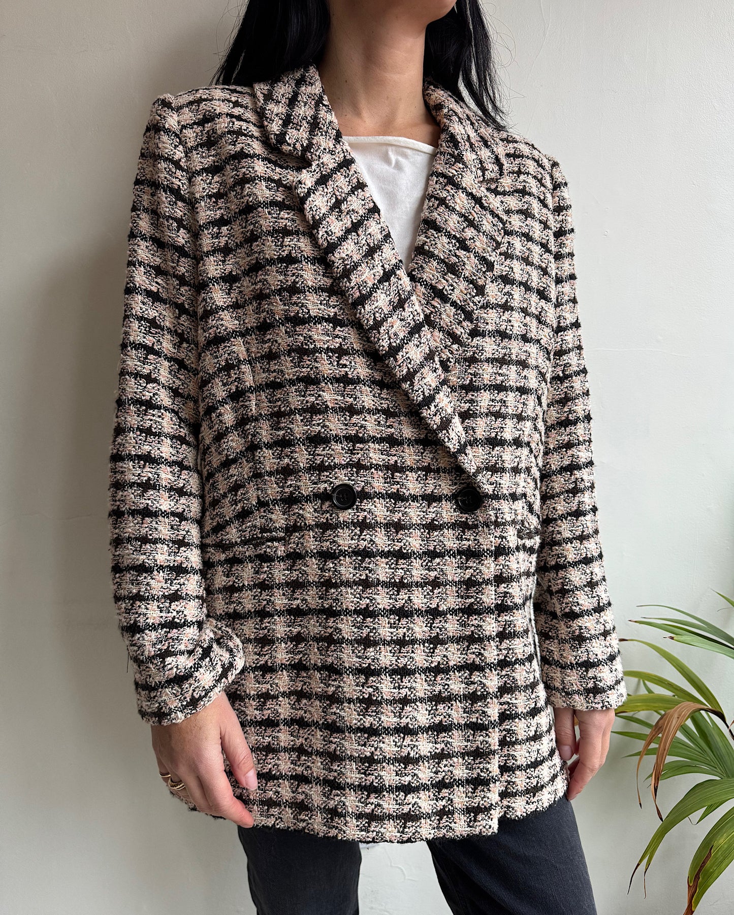 Houndstooth Check Jacket ~ Size S