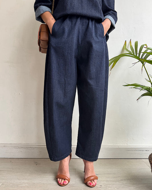Denim Barrel Leg Trousers ~ Size S