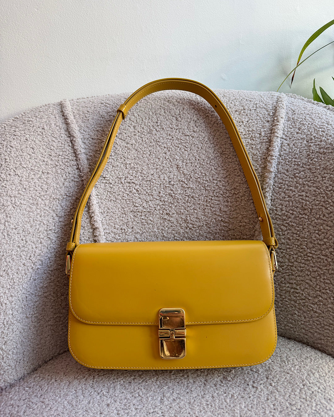 APC Mustard Leather Shoulder Bag