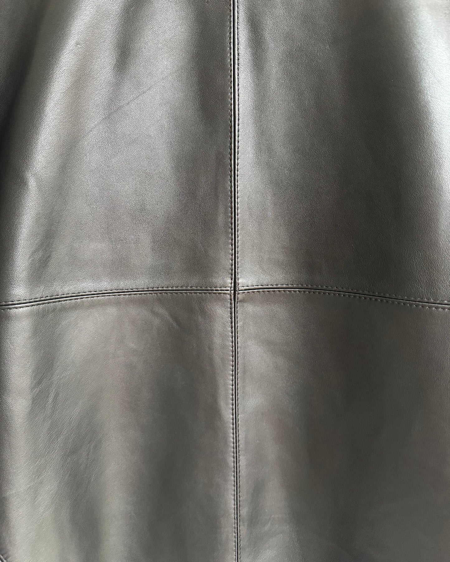 Black Leather Frieda Top ~ Size 10-12