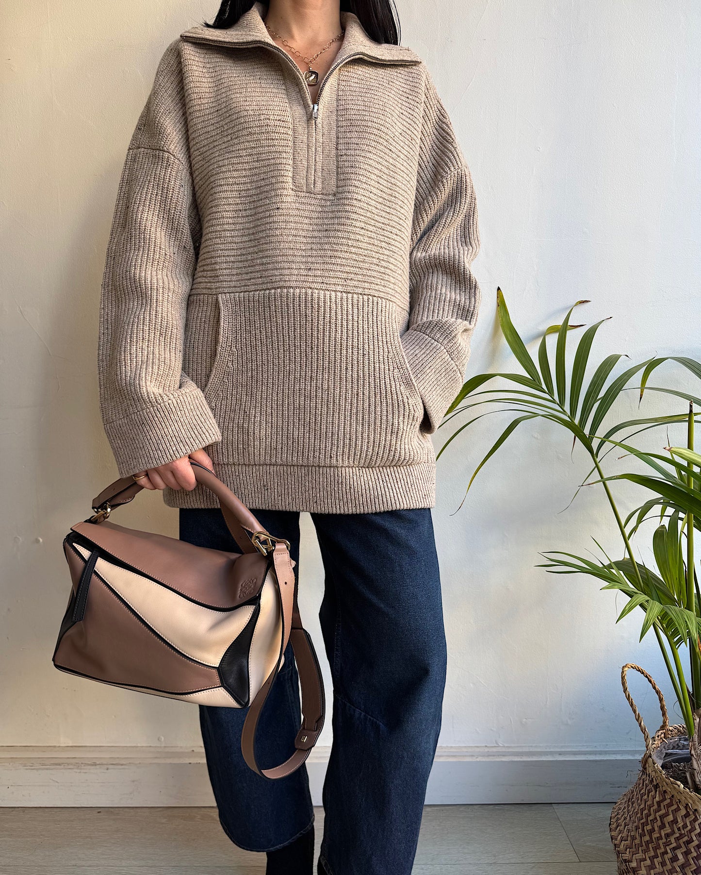 Quarter Zip Jumper ~ Size L