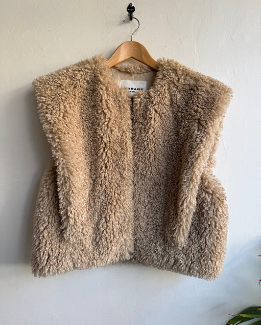 “Feliz” Faux Fur Gilet ~ Size S/M