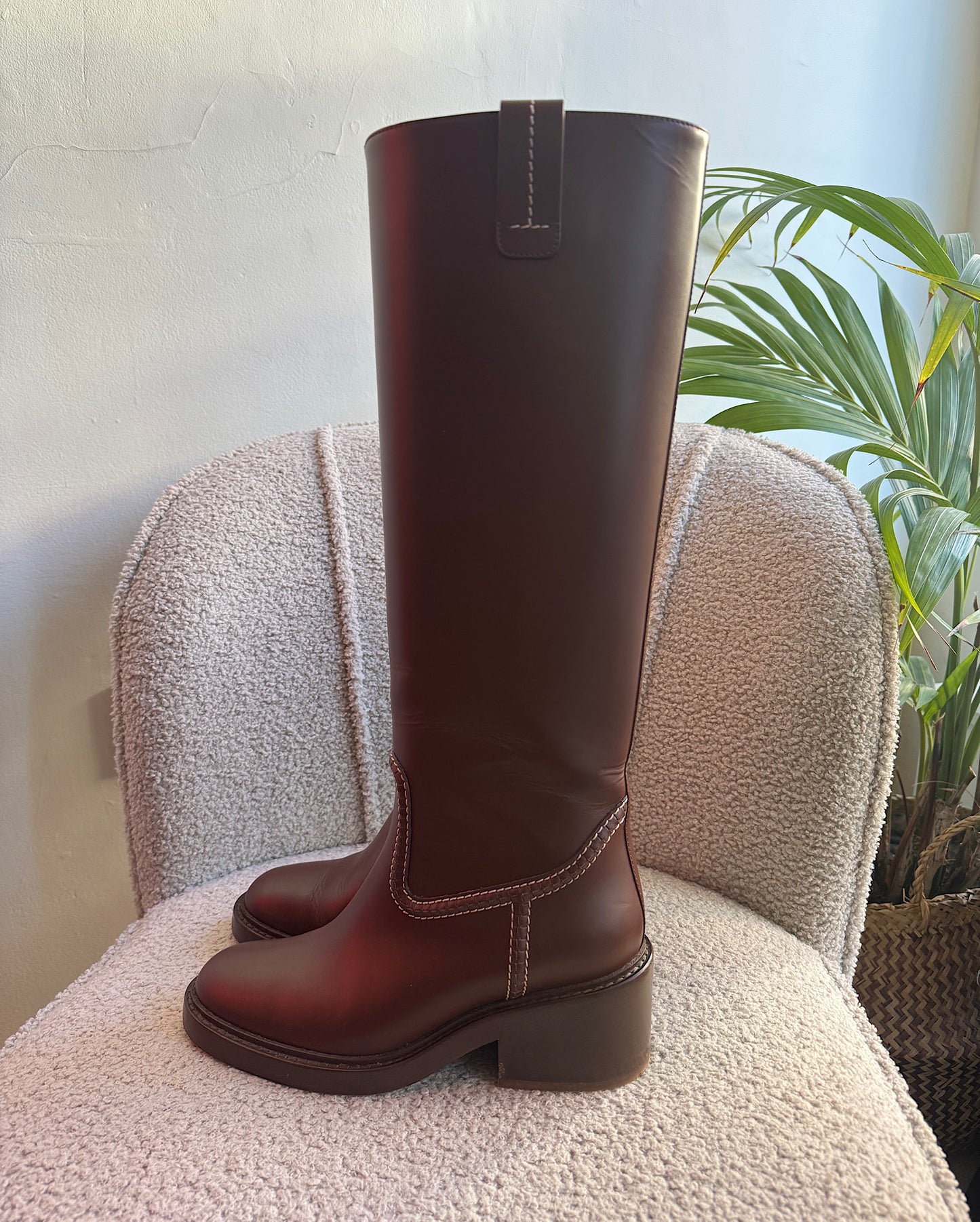 Brown Leather “Mallo” Boots ~ Size 4