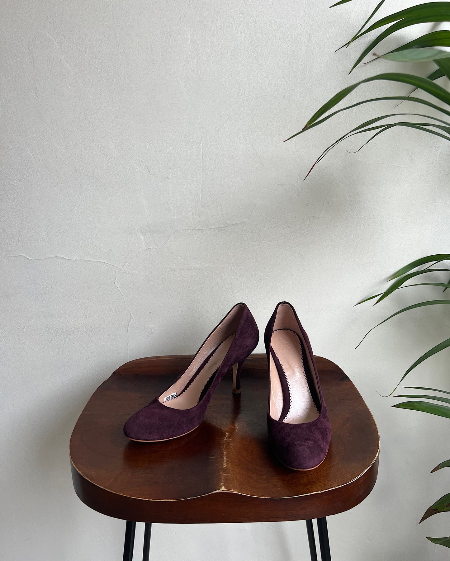 SALE - Purple / Aubergine Suede Heels - Size 5