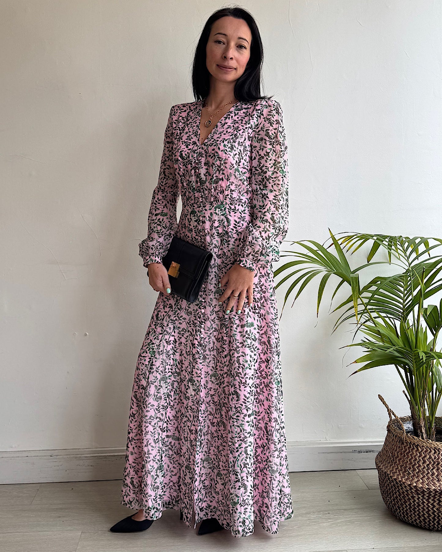 Saloni Floral Maxi Dress ~ Size 6