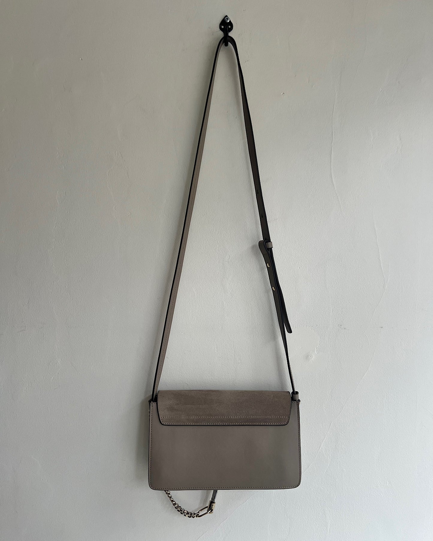 “Faye” Taupe Crossbody Bag