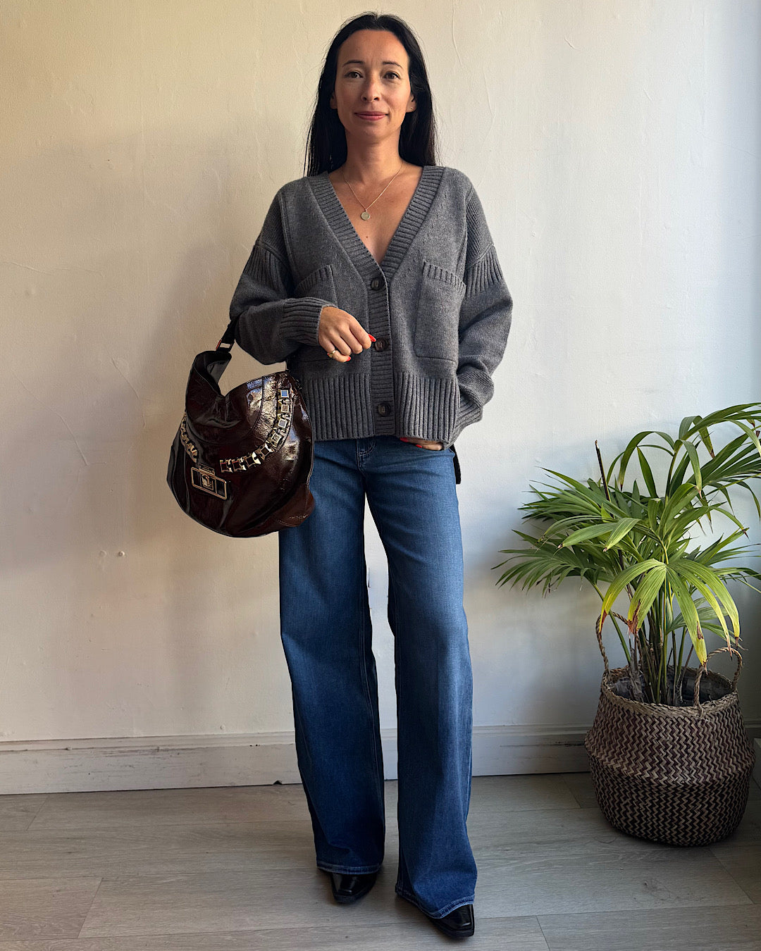 Jumper 1234 Grey Cardigan ~ Size S