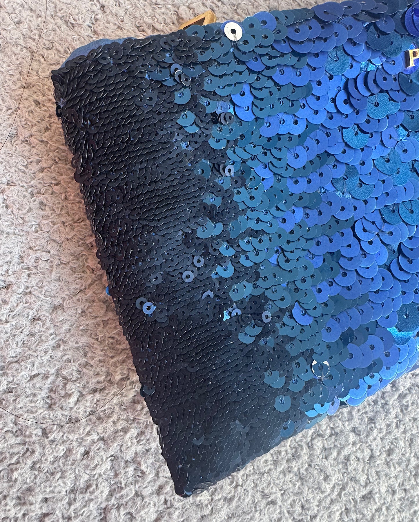 Prada Blue Sequin Clutch