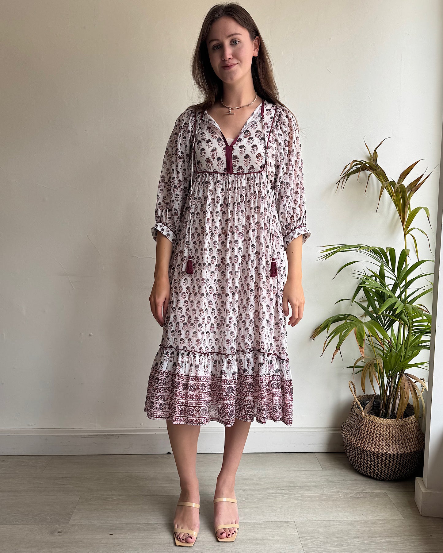 Block Print Dress ~ Size S