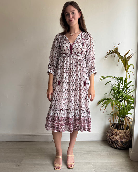 Block Print Dress ~ Size S