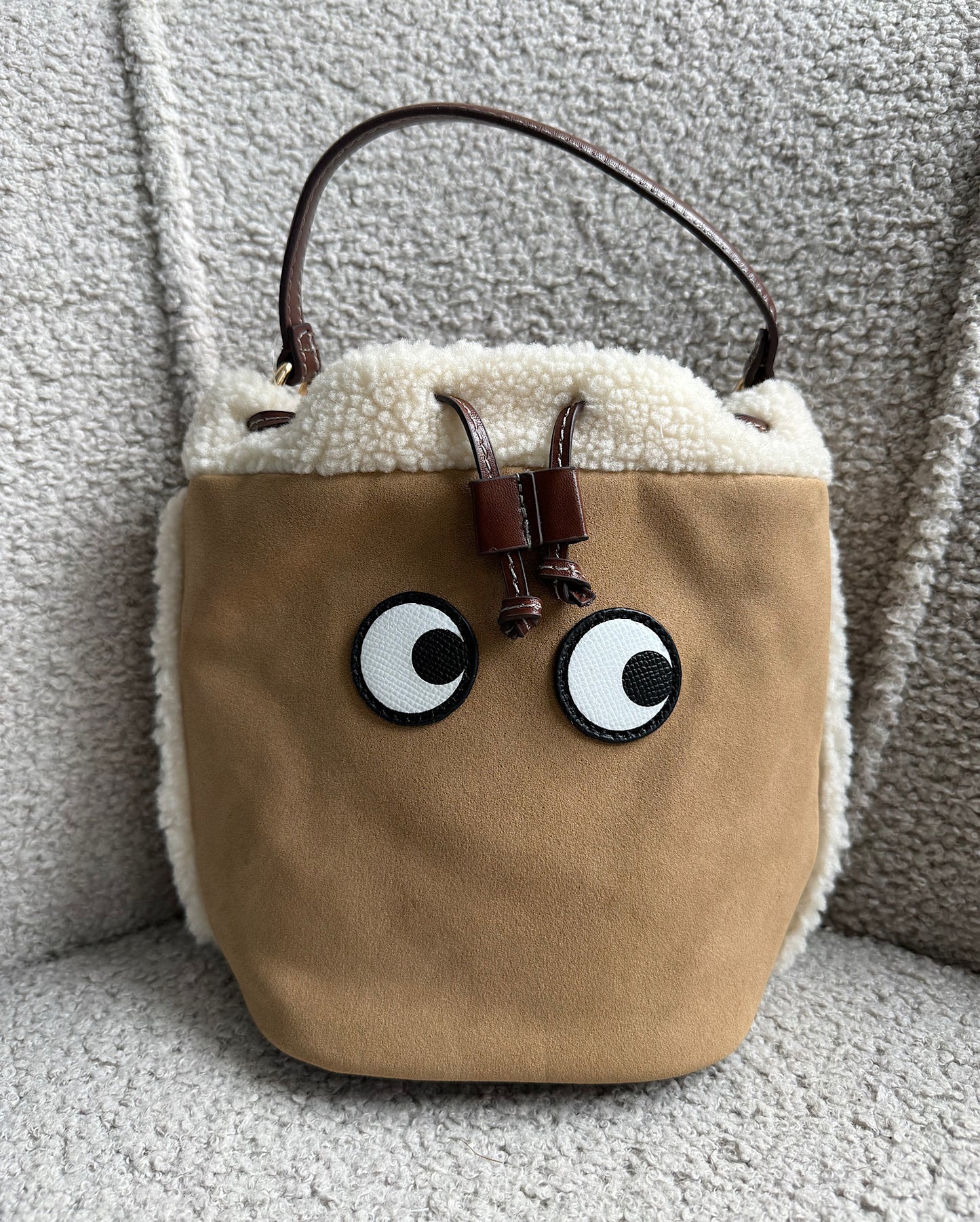 Shearling “Eyes” Bag ~ Size Mini