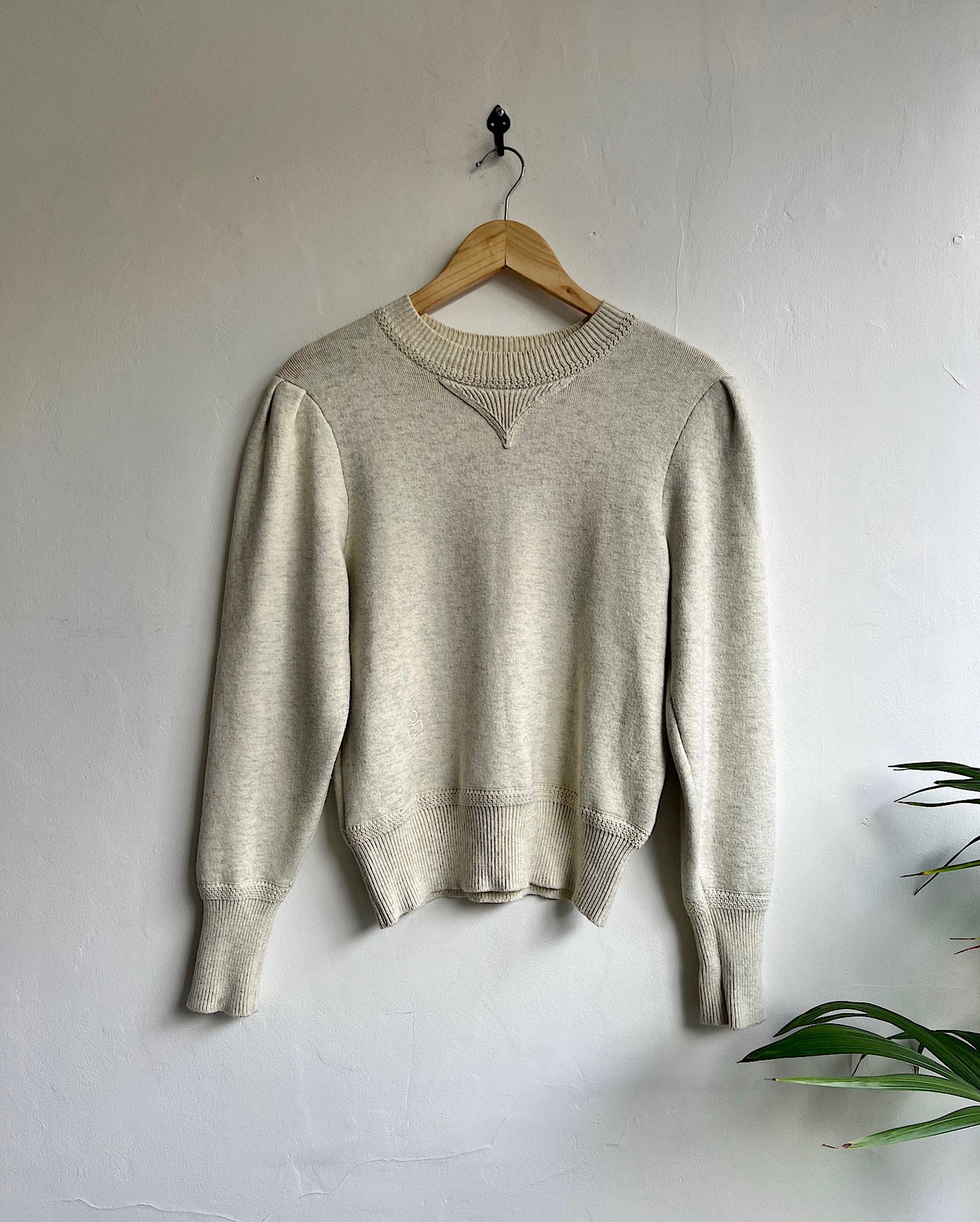 Kelaya Cream Knitted Sweatshirt ~ Size 10