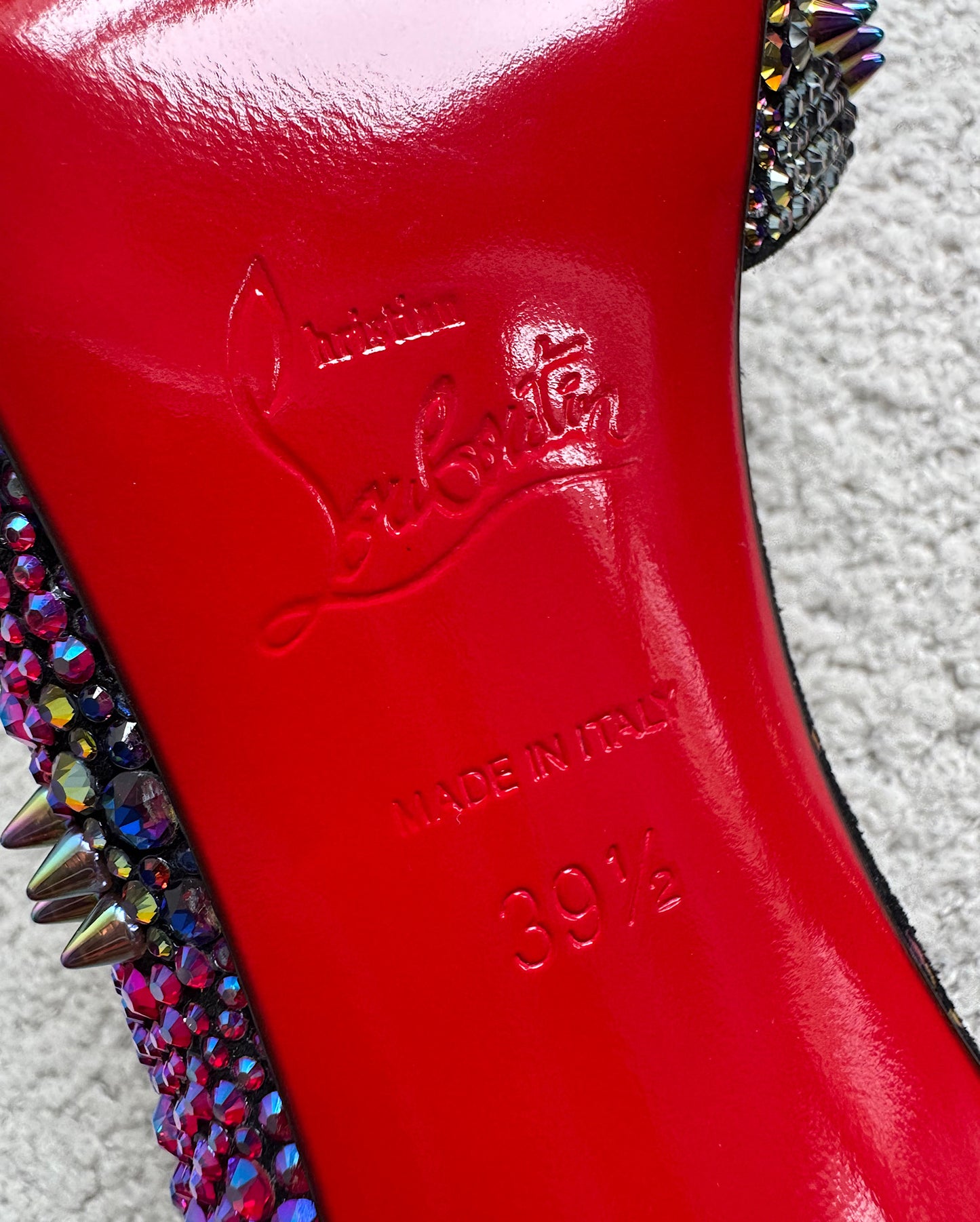 Iriza Diamanté Studded Heels ~ Size 6.5