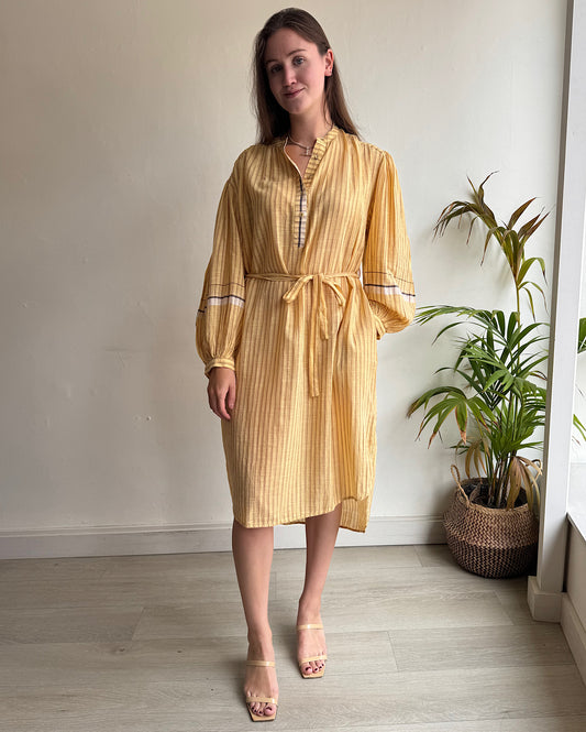 Yellow Stripe Dress ~ Size 8-12