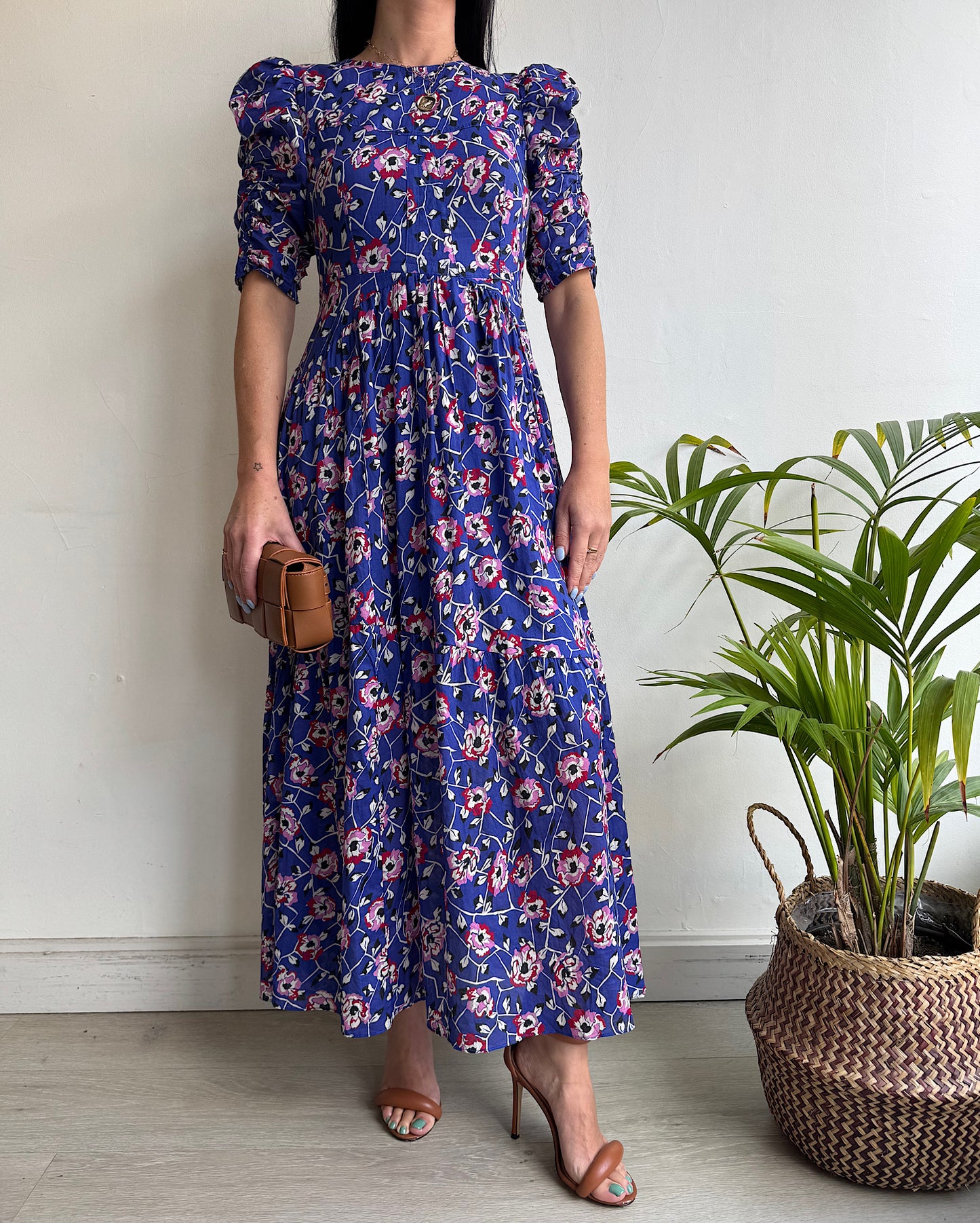 Blue Floral Dress ~ Size 10